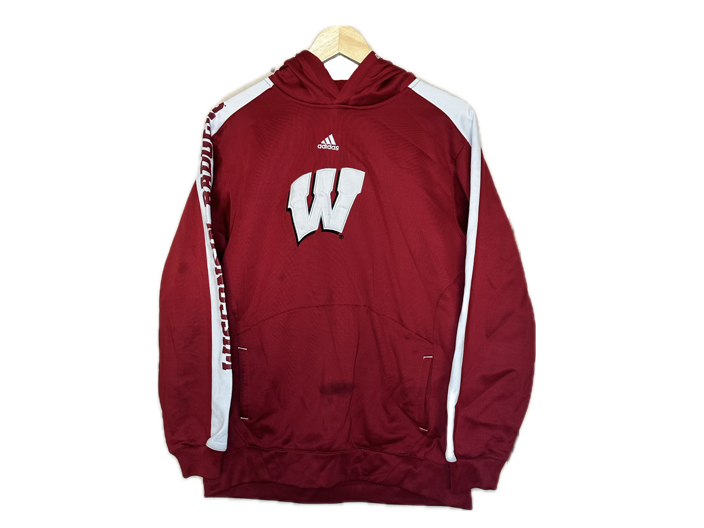 Adidas Wisconsin Badgers Polyester Mens Hoodie