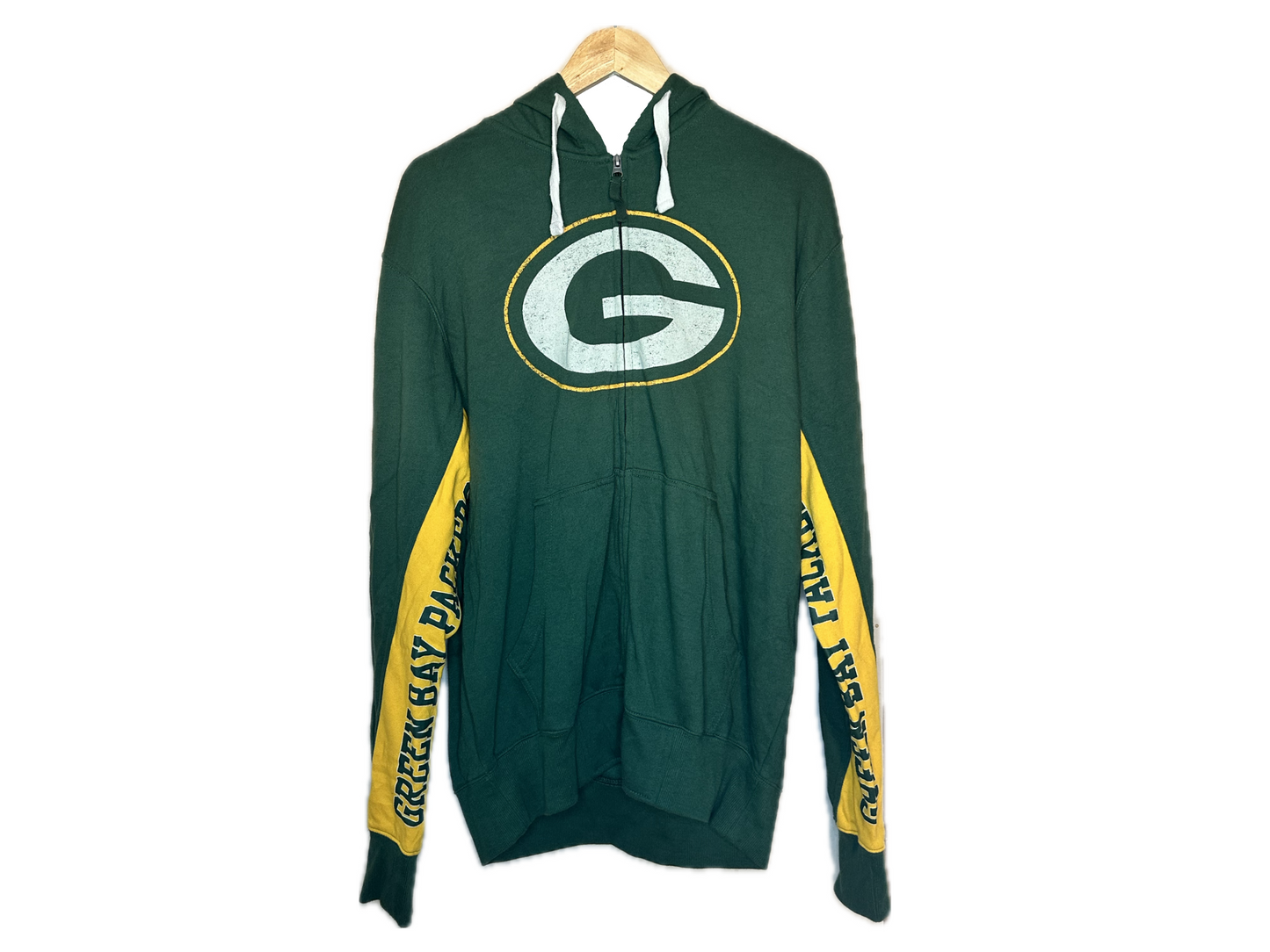 Hands High Green Bay Packers Cotton/Polyester Mens Zipper Hoodie