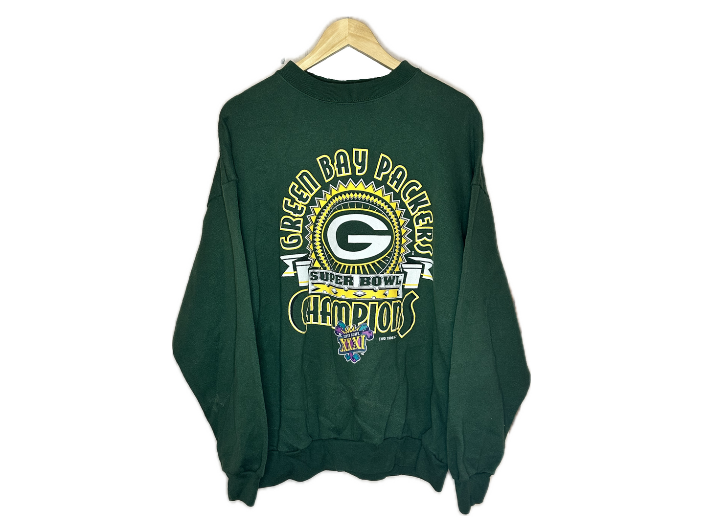 Tultex Green Bay Packers Super Bowl XXXI Champions Cotton/Polyester Mens Sweatshirt