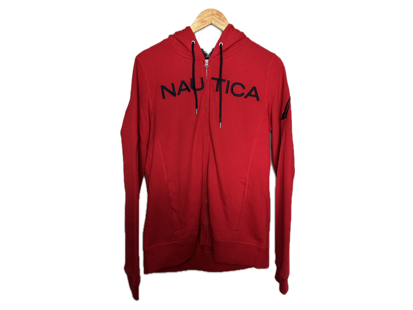 Nautica Cotton/Polyester Large Embroidered Logo Women’s Zipper Hoodie