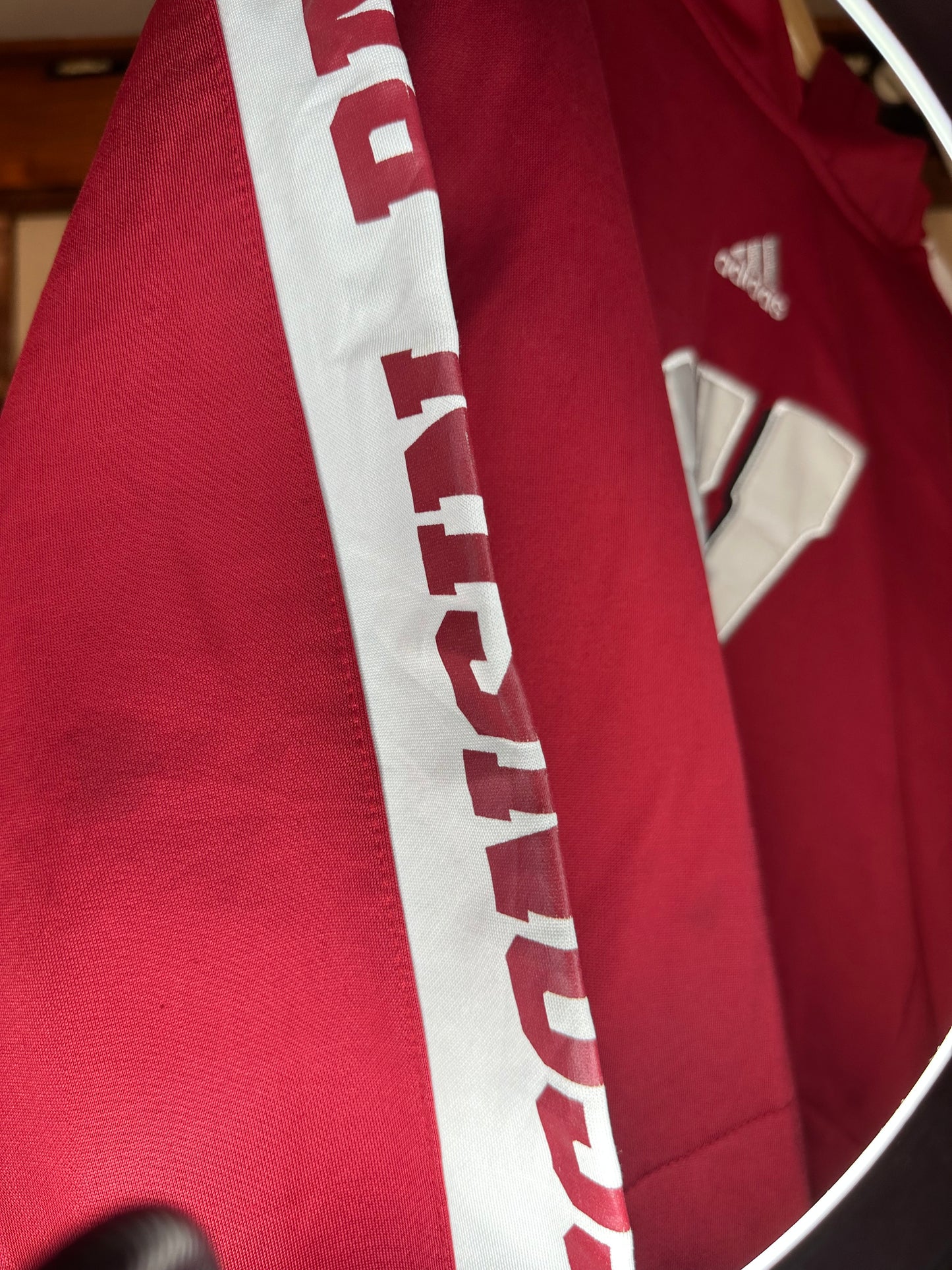 Adidas Wisconsin Badgers Polyester Mens Hoodie