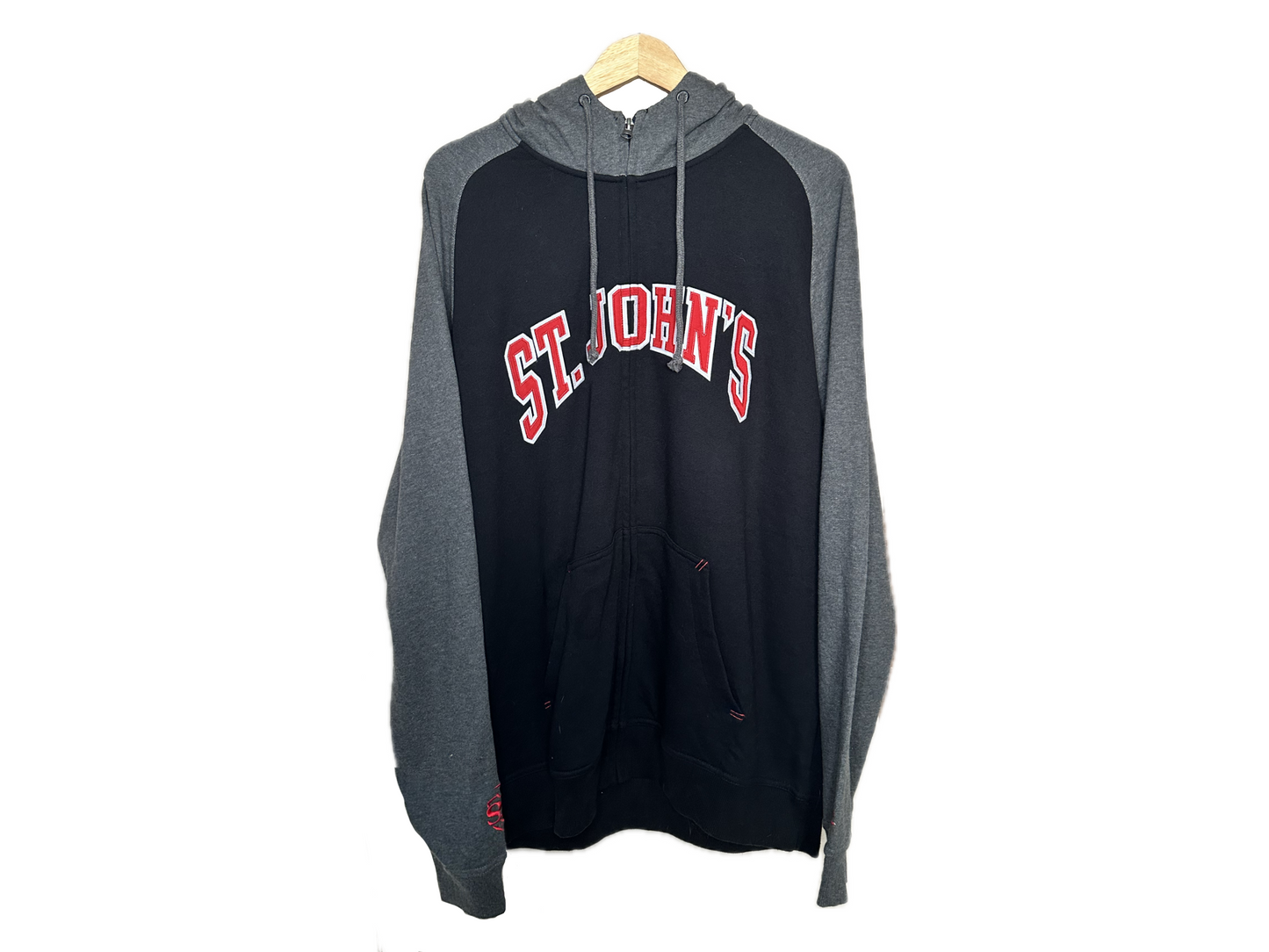 Champion St Johns University Cotton Embroidered Zipper Hoodie