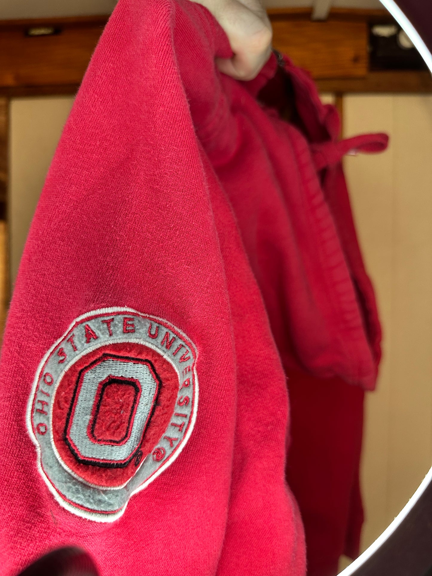 Colosseum Athletics Ohio State Cotton Embroidered Mens Zipper Hoodie