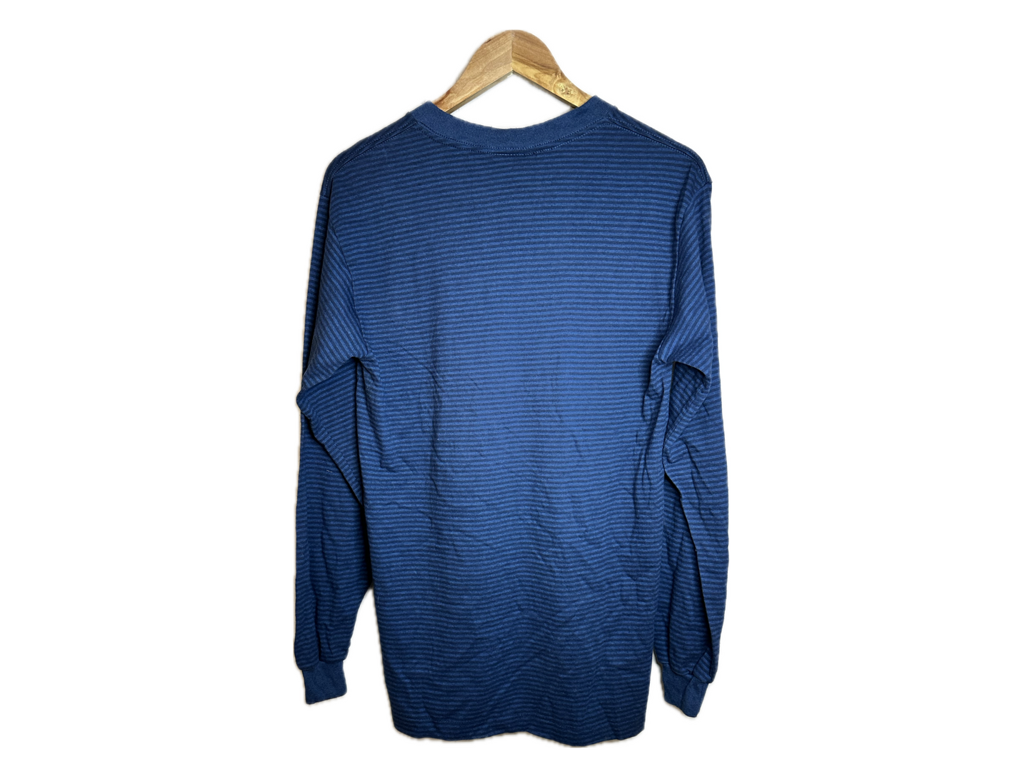 Faded Glory Cotton Striped Mens Long Sleeve T-Shirt