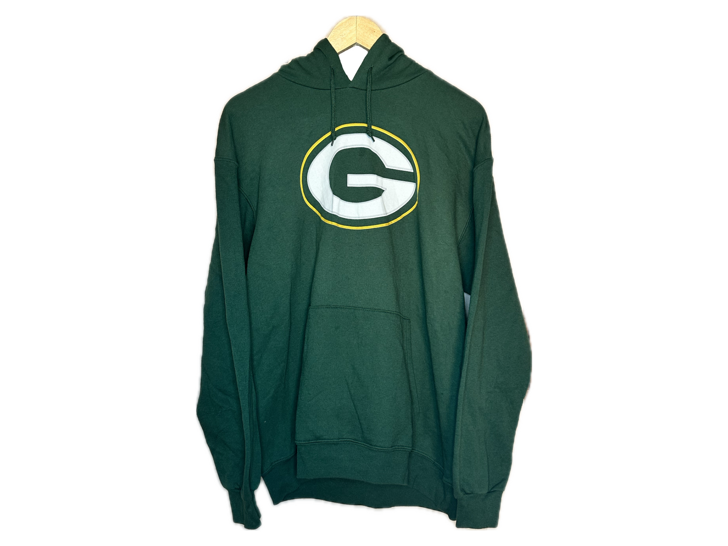 Green Bay #12 Aaron Rodgers Cotton/Polyester Mens Hoodie