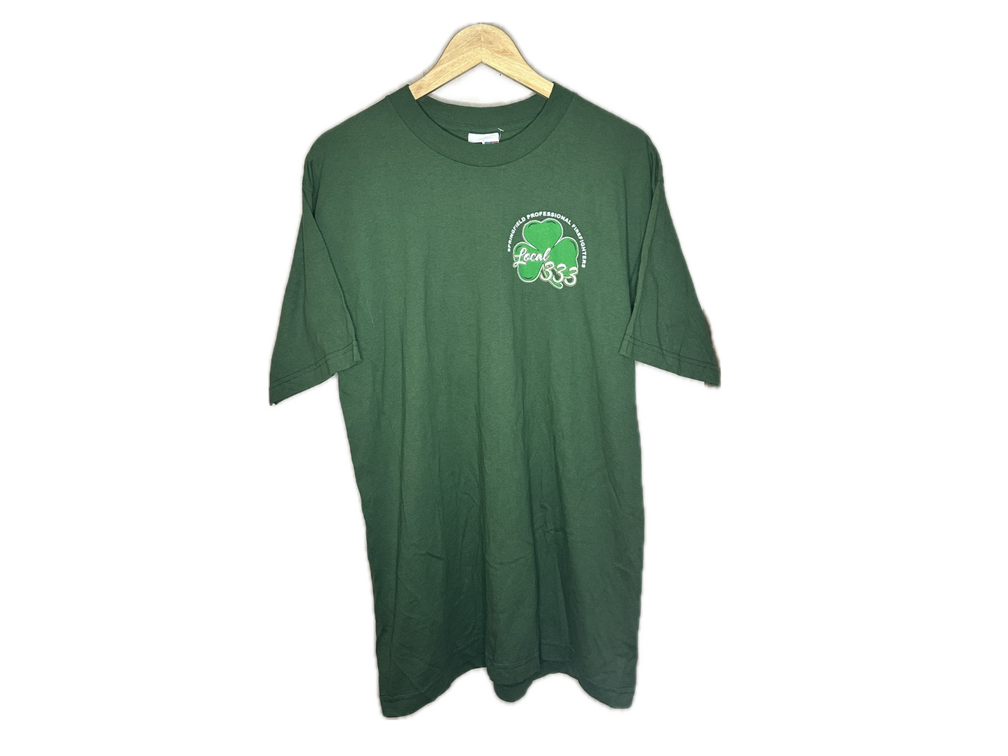 Bayside Heavyweight Local 333 Firefighters St Patty's Day 2013 Cotton Mens T-Shirt