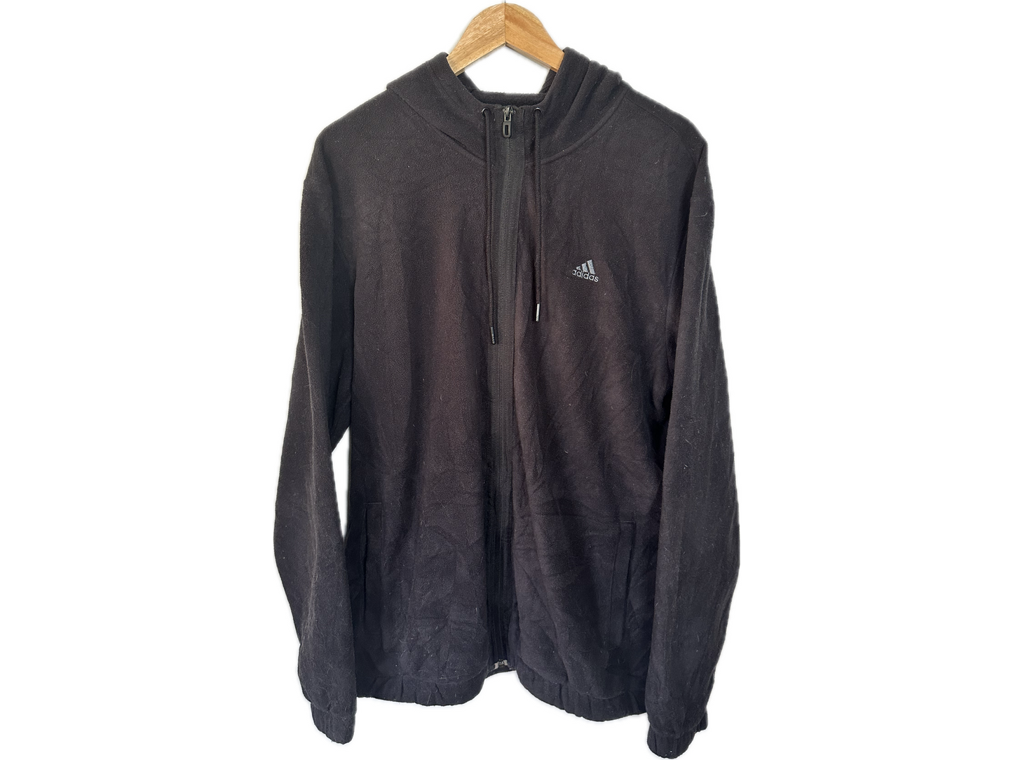 Adidas Mens Fleece Zipper Hoodie