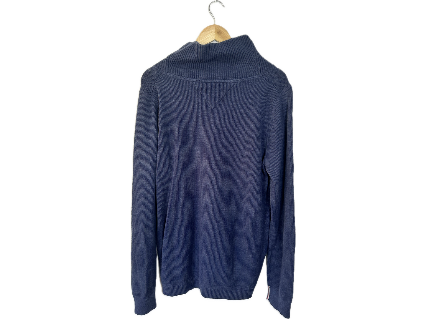 Hilfiger Denim Mens Fleece Button-up Collar Sweater