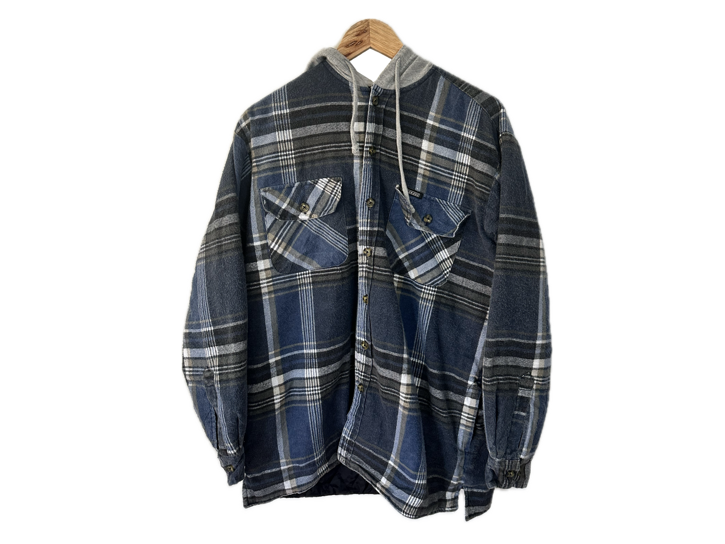 Dickies Mens Flannel Button-Up Hoodie