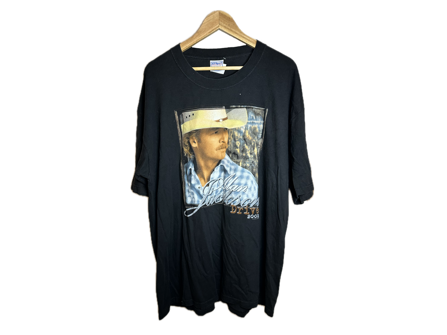 All Sport Heavyweight Alan Jackson Drive Tour 2002 Cotton Mens T-Shirt