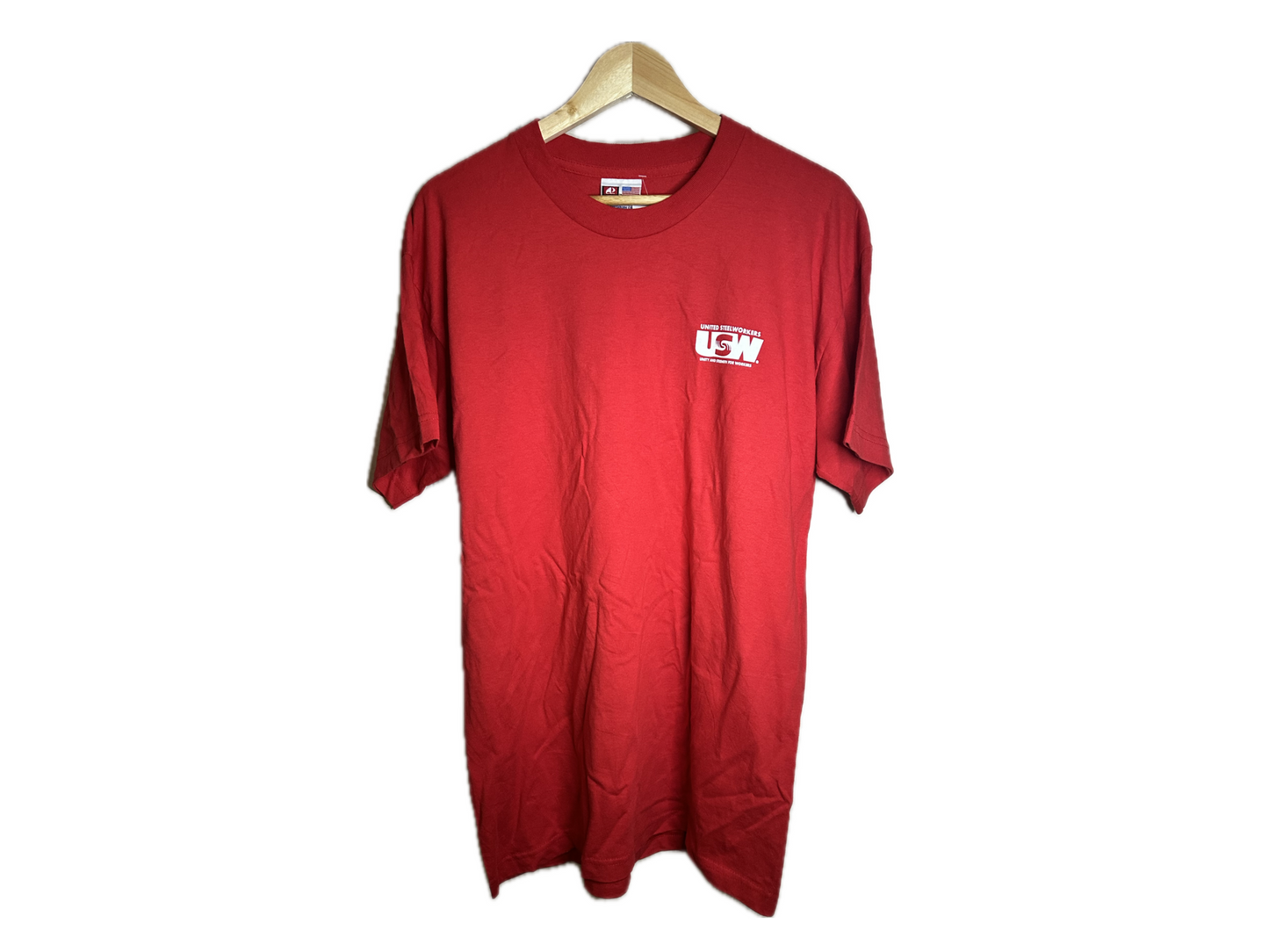 Bayside Heavyweight United Steelworkers "Essential Workers Deserve a Fair Contract” Cotton Mens T-Shirt