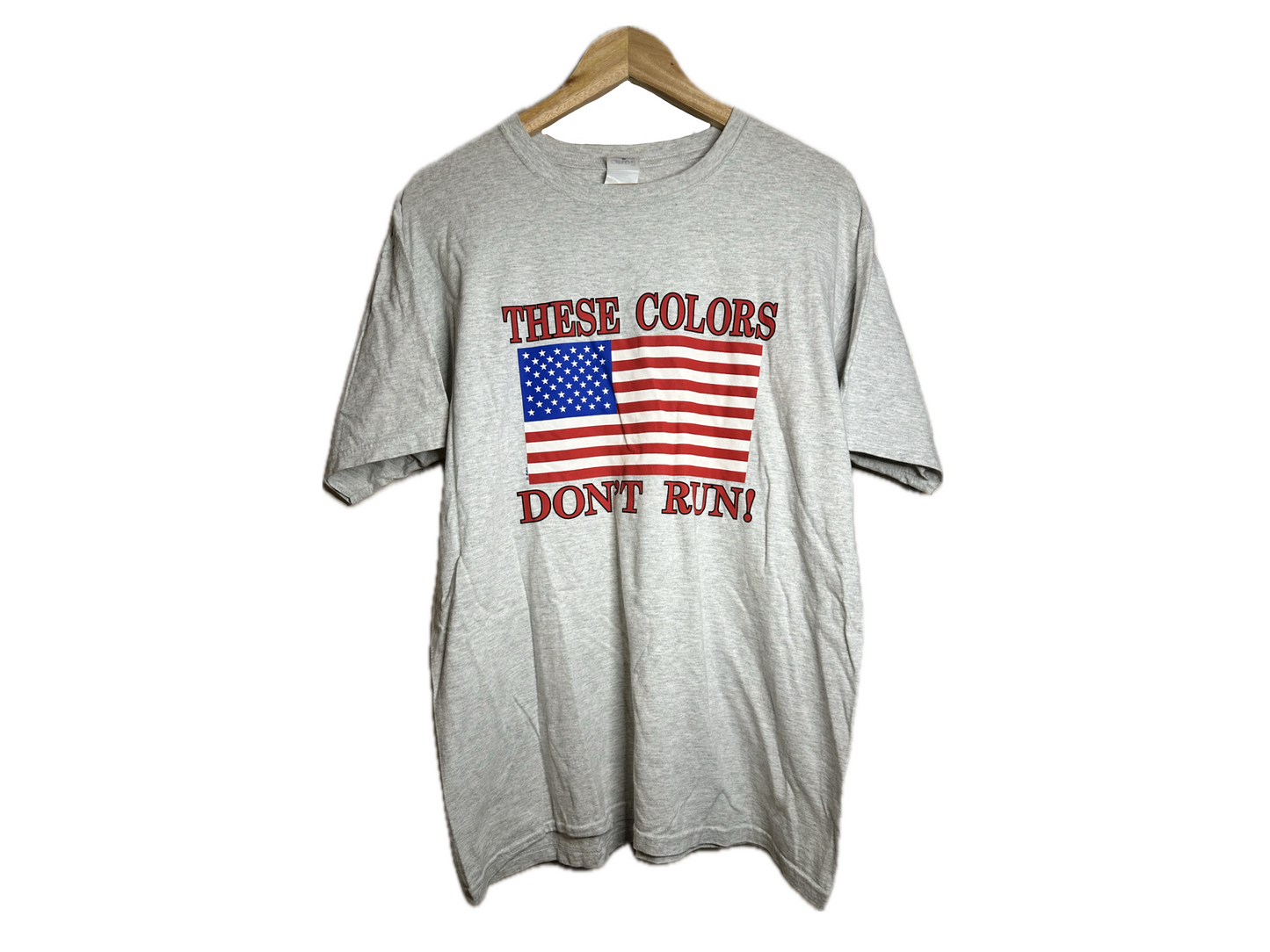 Anvil "These Colors Don't Run" USA Flag Cotton Mens T-Shirt
