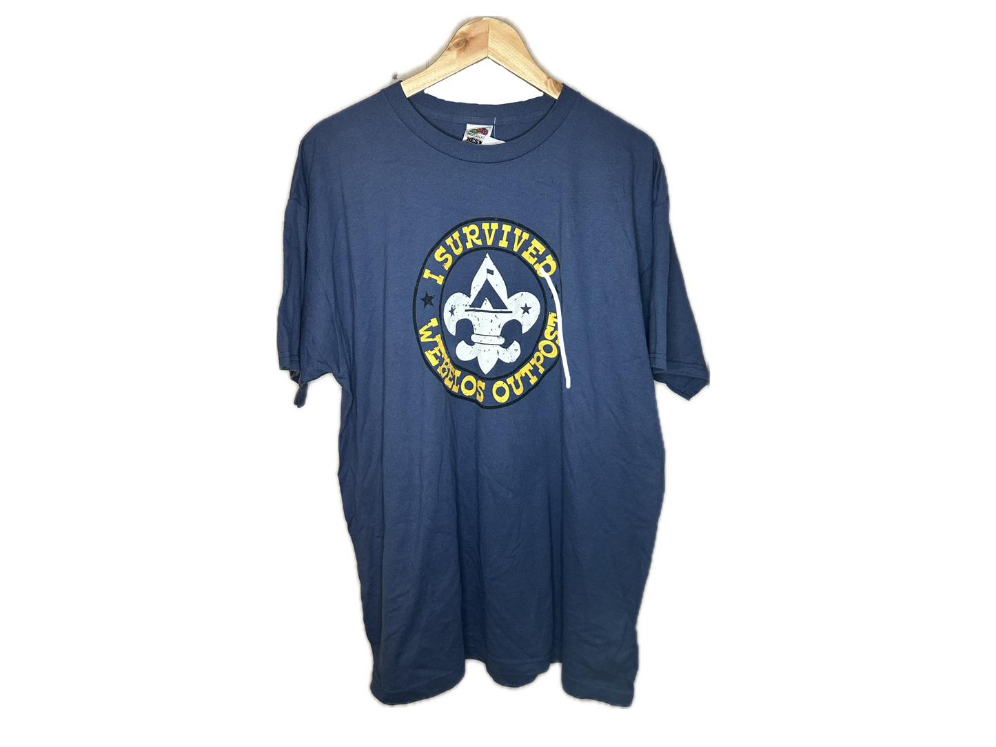 Fruit of The Loom Best "I Survived, Webelos Outpost" Cotton/Polyester Mens T-Shirt