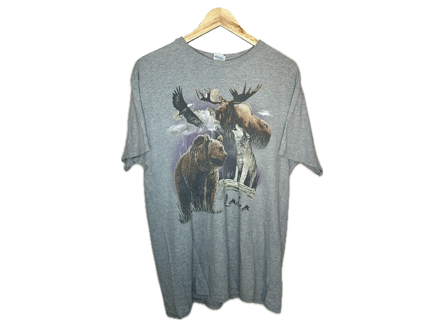 Delta Pro Weight Alaska Wildlife Cotton Mens T-Shirt