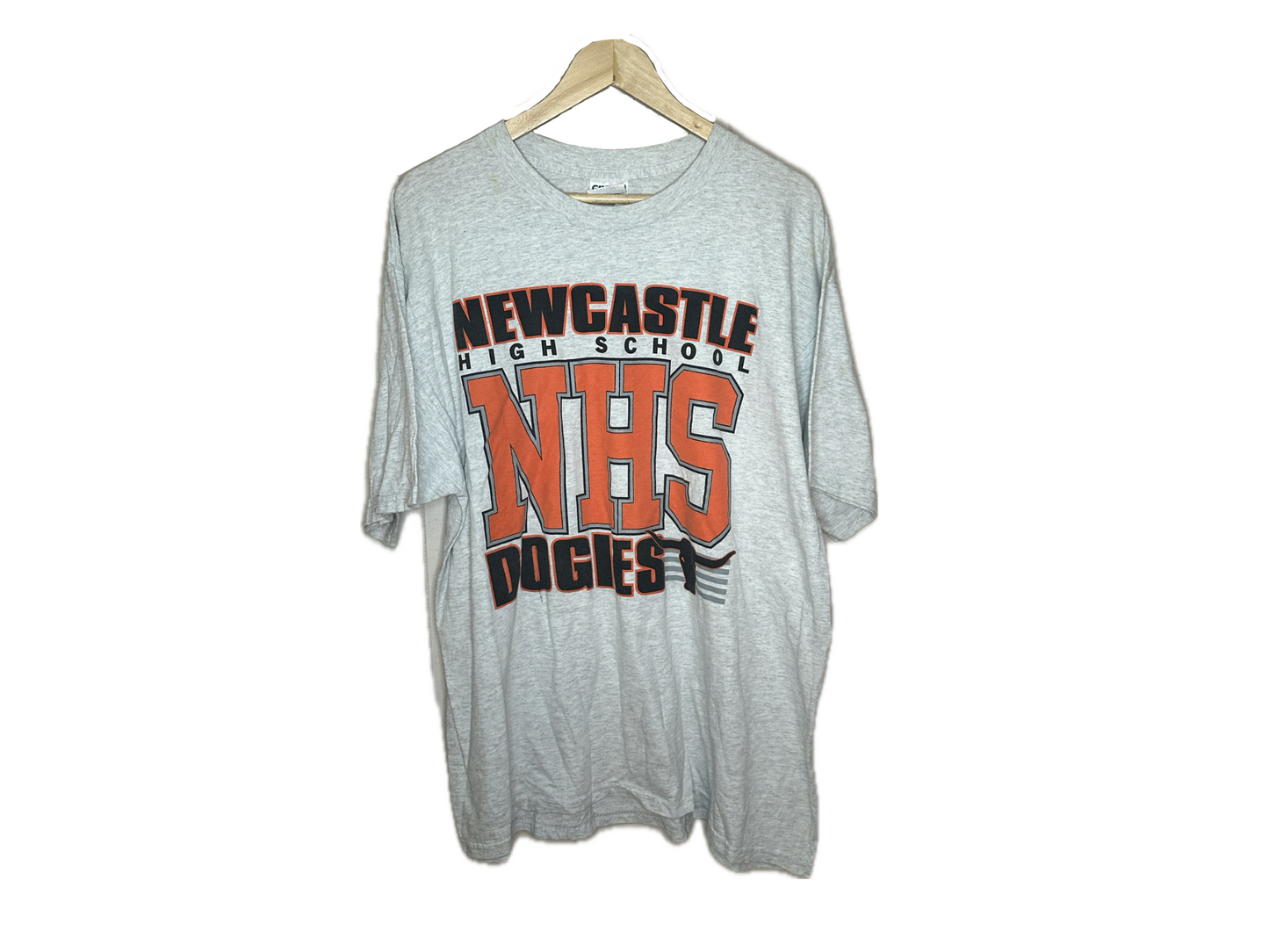 Gildan Activewear Heavyweight "Newcastle High School Dogies" Cotton Mens T-Shirt