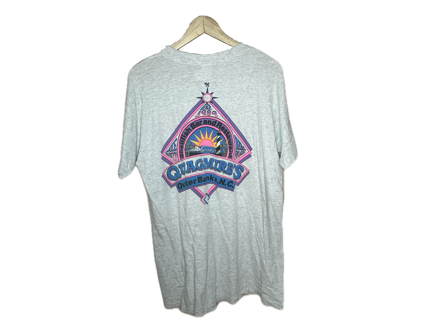 No Brand "Quagmire's Restaurant, Outer Banks" Cotton Mens T-Shirt