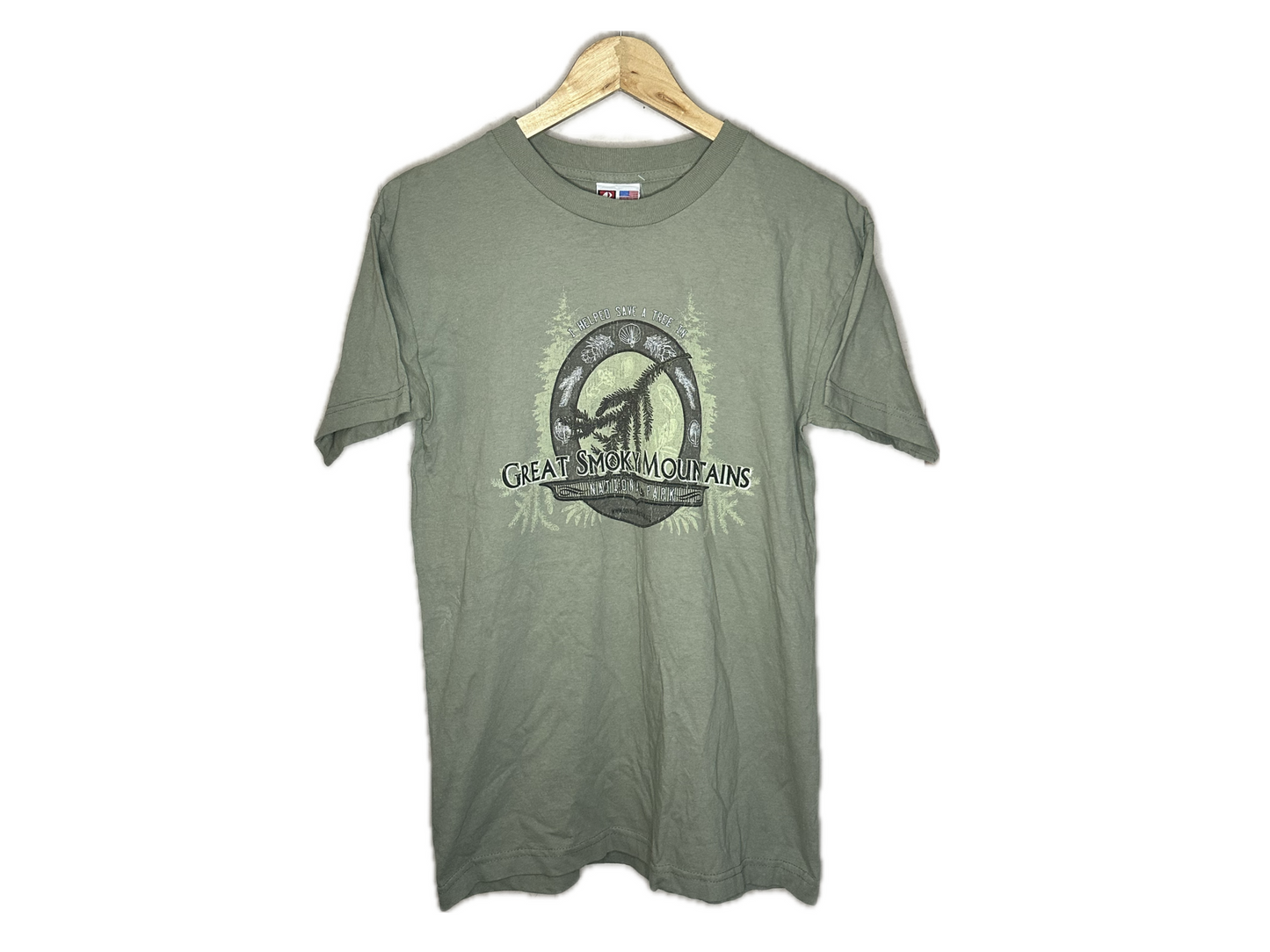 Bayside Heavyweight "Great Smoky Mountains National Park" Cotton Mens T-Shirt