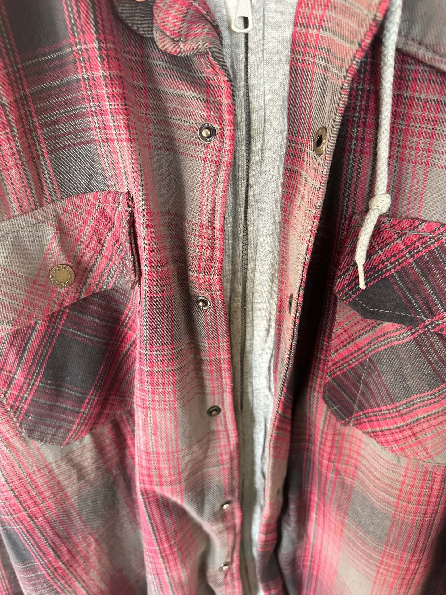Dickies Mens Flannel Zipper Hoodie