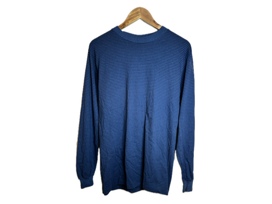 Faded Glory Cotton Striped Mens Long Sleeve T-Shirt