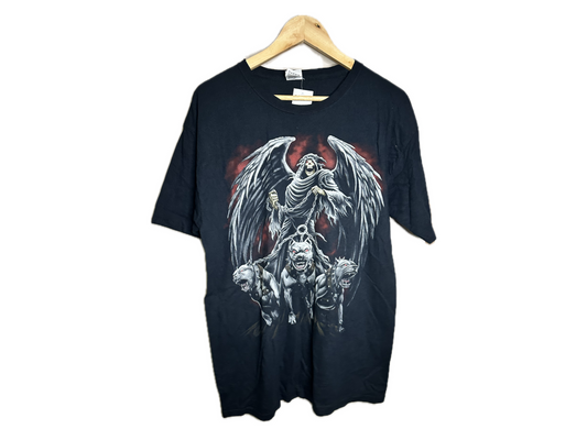 Fruit of The Loom "Grim Reaper with Hounds" Cotton Mens T-Shirt