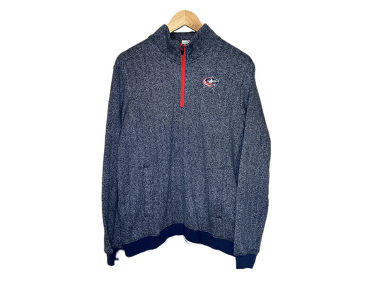 Columbus Blue Jackets Polyester Mens 1/4 Zip Jacket