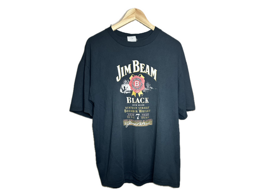 Jerzees Heavyweight Jim Beam Black Cotton Mens T-Shirt