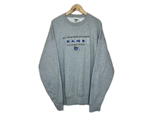 Lee Sport St. Louis Rams NFC Western Division Champions Cotton/Polyester Embroidered Mens Sweatshirt