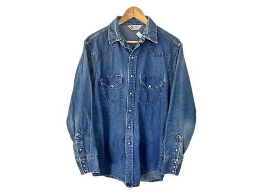 Carhartt Mens Long Sleeve Denim Shirt