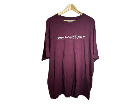J. America University of Wisconsin Lacrosse Heavy Cotton Mens T-Shirt