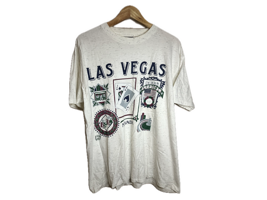 Oneita Power-T Las Vegas Nevada 1991 Cotton Mens T-Shirt