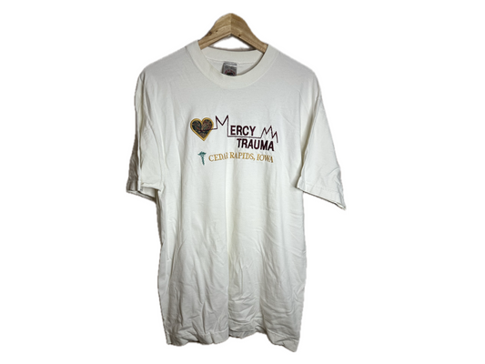 Fruit of The Loom Heavy "Mercy Trauma" Supercotton Embroidered Mens T-Shirt