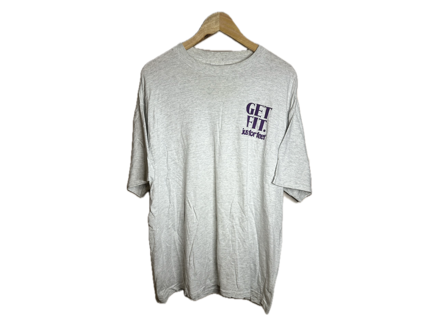 Just For Feet "Get Fit." Cotton Mens T-Shirt