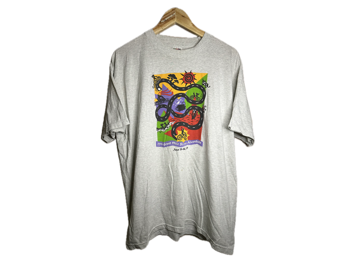 Fruit of The Loom Best "11th Great Ohio Bicycle Adventure 1999" Cotton/Polyester Mens T-Shirt