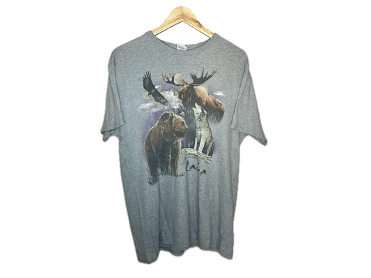 Delta Pro Weight Alaska Wildlife Cotton Mens T-Shirt