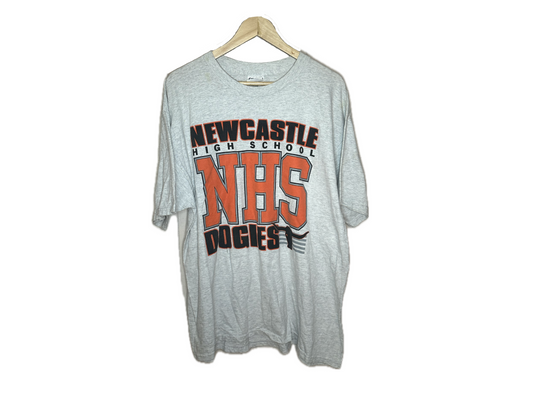 Gildan Activewear Heavyweight "Newcastle High School Dogies" Cotton Mens T-Shirt