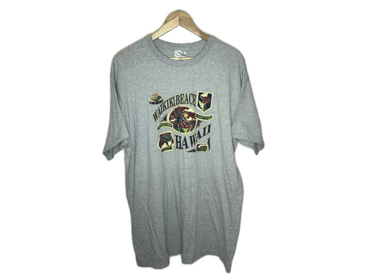No Brand "Waikiki Beach, Hawaii" Cotton Mens T-Shirt